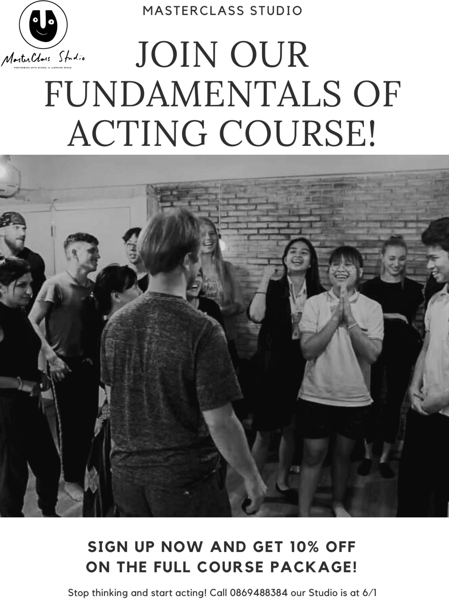 A full-fledged 3-months, weekly acting course that teaches you all the basics of acting.
 Do you want to work on movie…