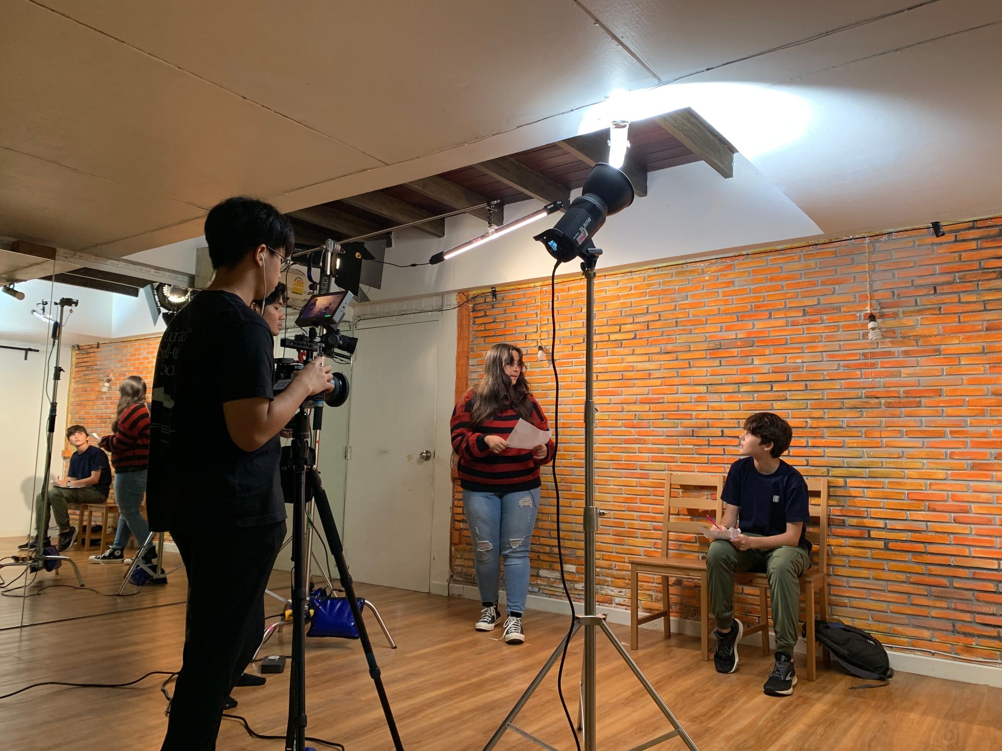 Behind the scenes of the shoot of Emma, Isabel and Izzy. We learn acting for film,but the only way to really get it is b…