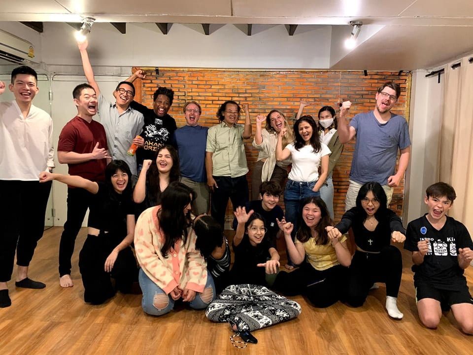 Thank you Kru Sueb for these important lessons in our Acting for Film class. We promise to be very very very very very…